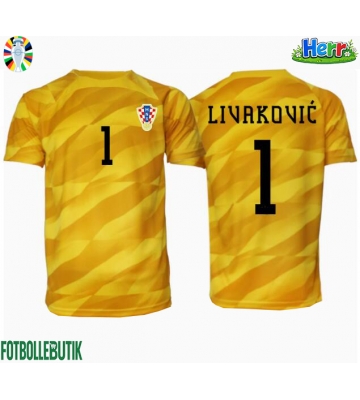 Kroatien Dominik Livakovic #1 Målvakt Hemmatröja EM 2024 Kortärmad